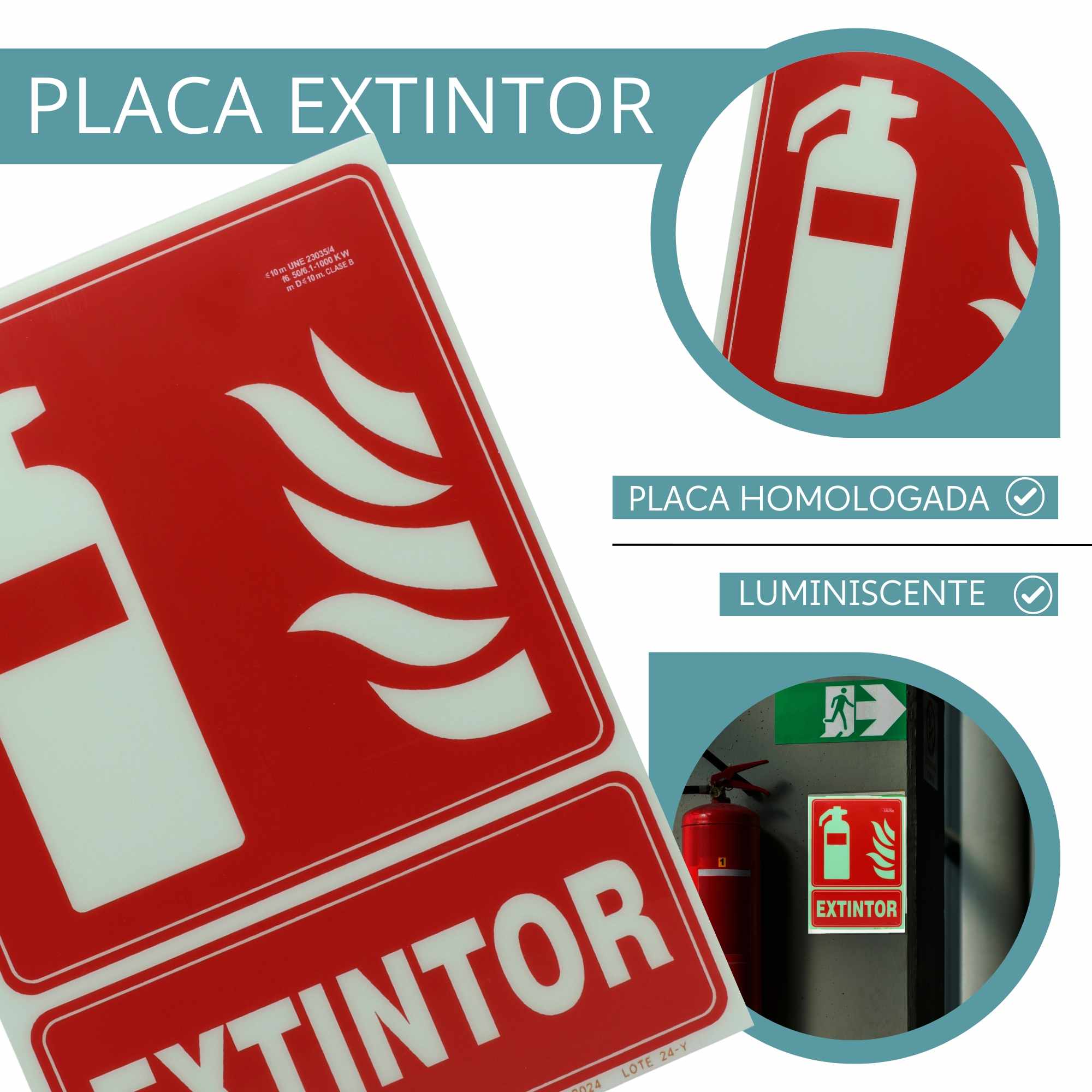 Placa extintor homologada 21x30 cm - imagen 3