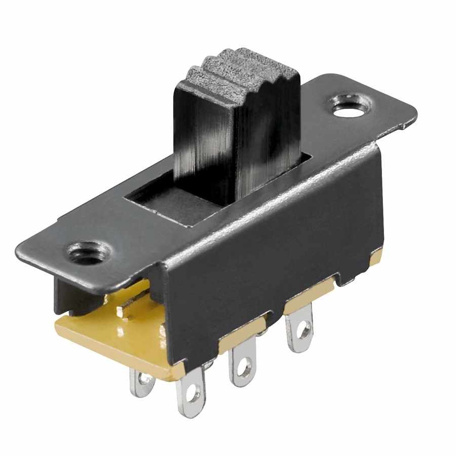 Interruptor Deslizante 6 pin 0.1 A 250V Negro