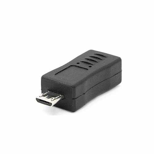 Adaptador USB 2.0 mini USB hembra a micro USB macho Negro - imagen 2