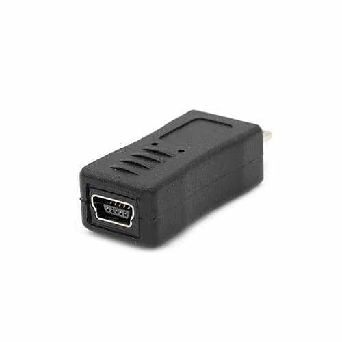 Adaptador USB 2.0 mini USB hembra a micro USB macho Negro - imagen 3