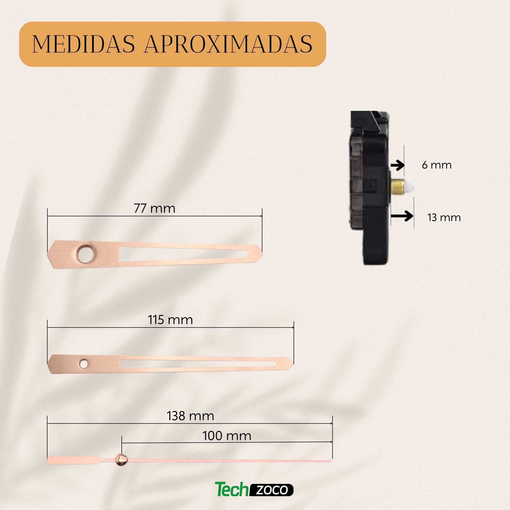 Mecanismo movimiento reloj cuarzo silencioso tipo 19 - imagen 5