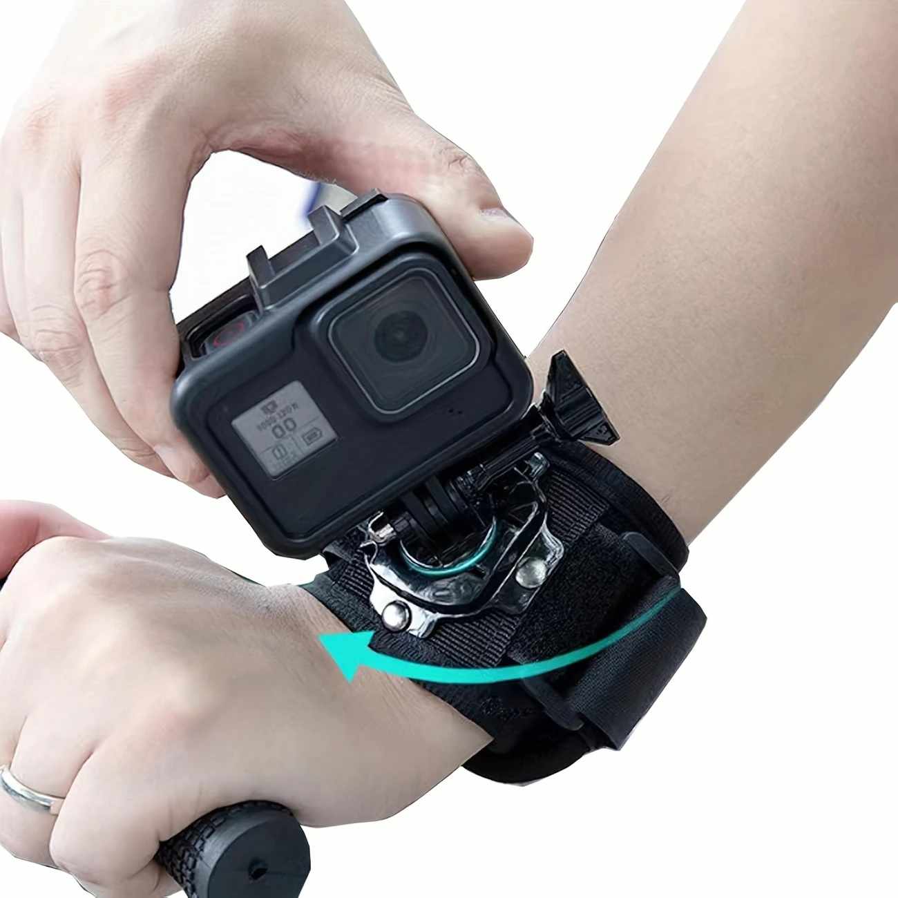 Correa ajustable muñeca para camara GoPro Negro - imagen 3