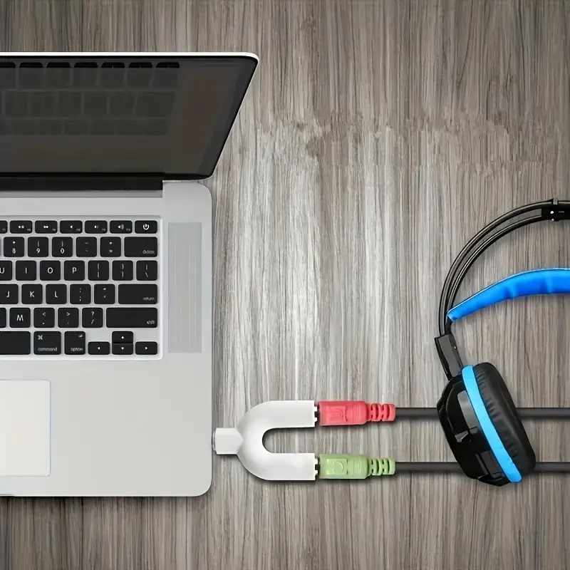 Adaptador divisor para auriculares y microfono jack 3.5 de 4 Negro - imagen 3