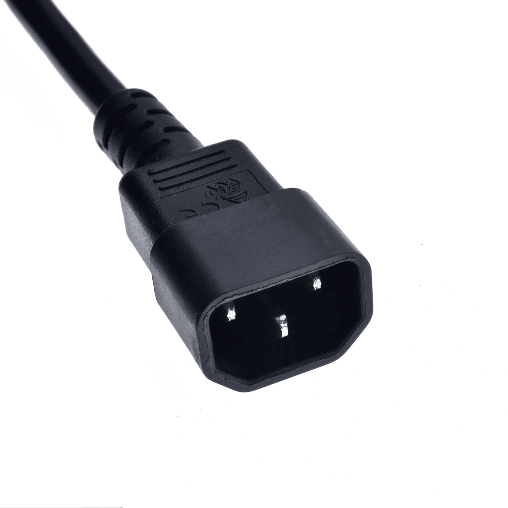 Cable de alimentacion CPU C13 a C14 Negro  50 cm - imagen 2