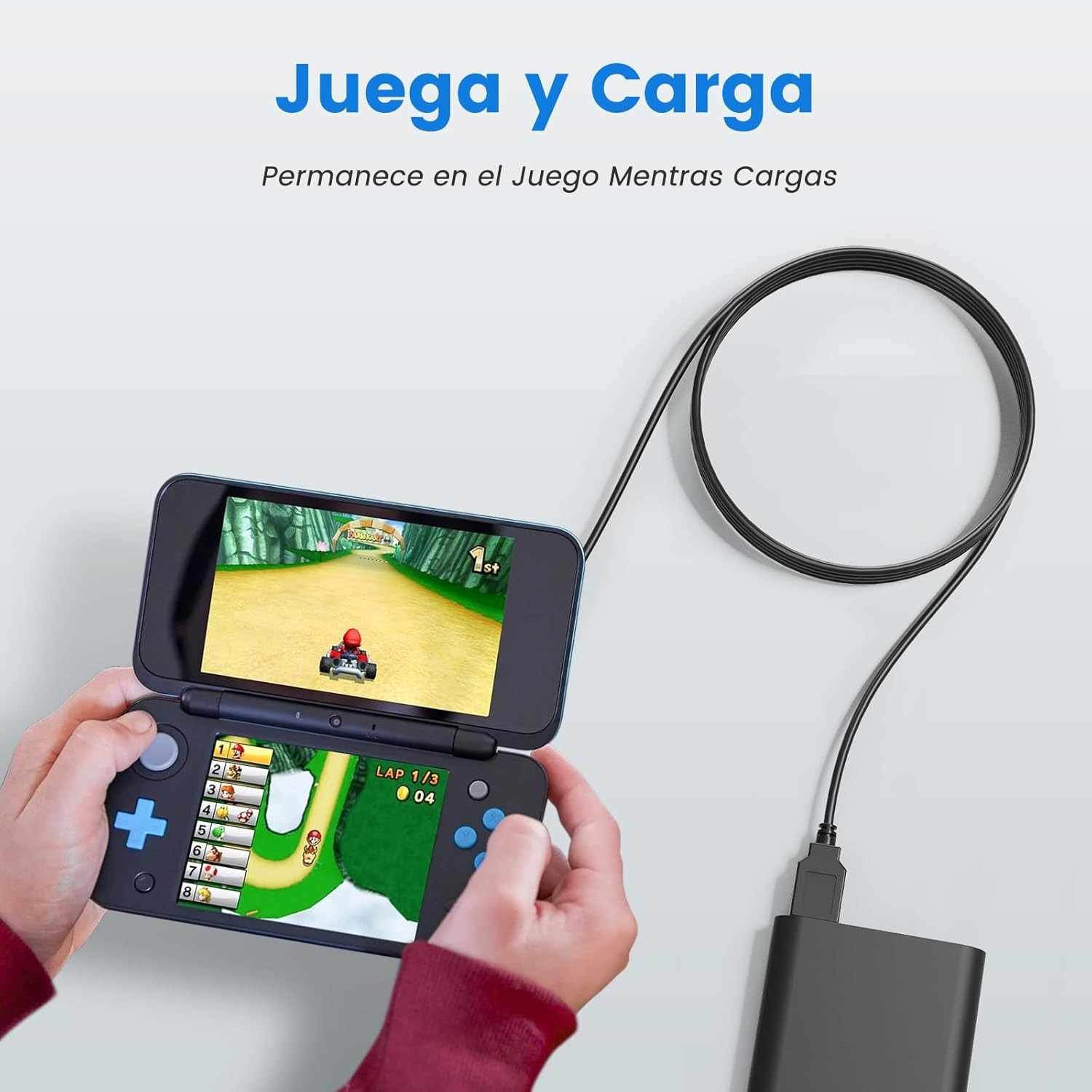Cable USB compatible con Nintendo Dsi - 3DS - DSiXL - imagen 3