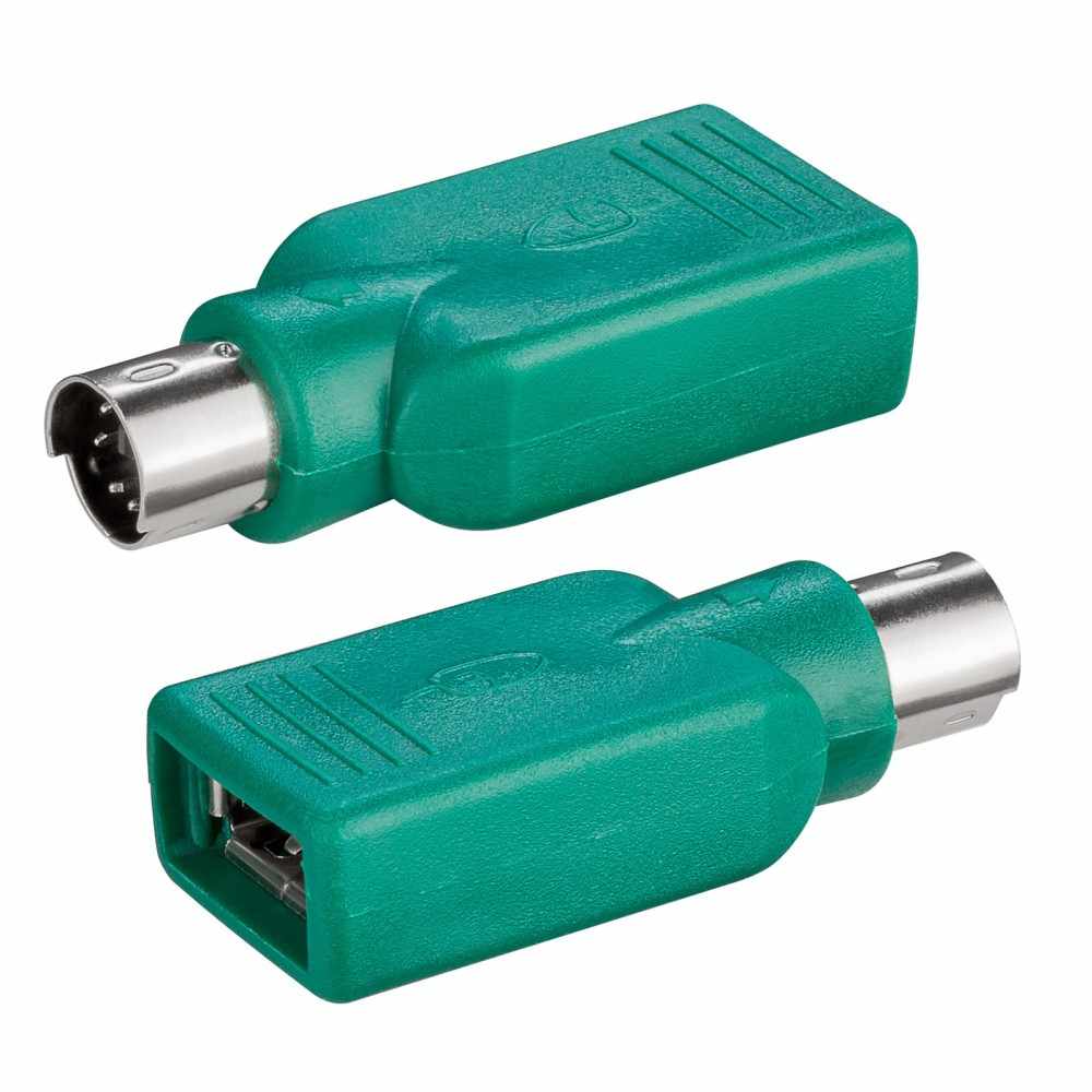 Adaptador USB a PS2 para raton Verde - imagen 1