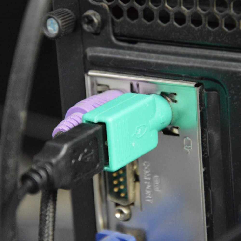 Adaptador USB a PS2 para raton Verde - imagen 5