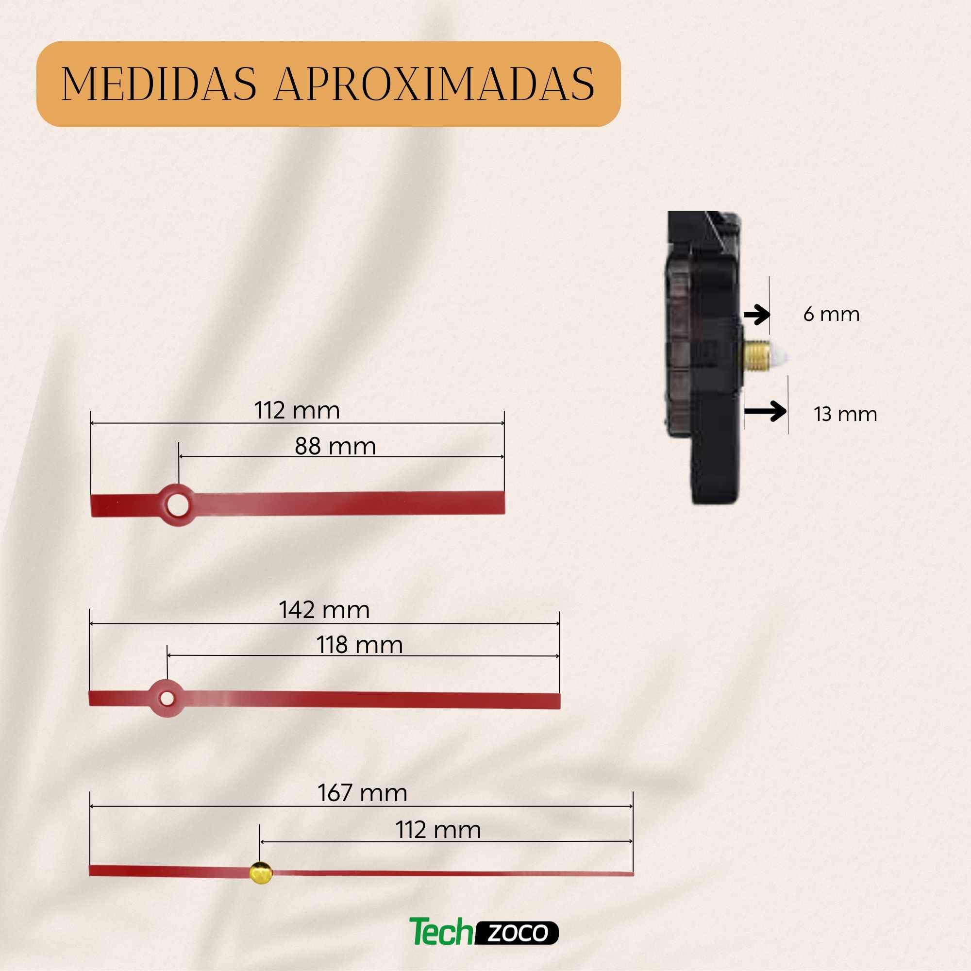 Mecanismo movimiento reloj cuarzo silencioso tipo 14 - imagen 4