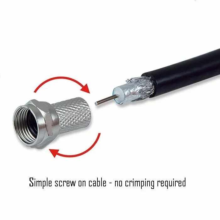 Conector F rosca 6.4mm - imagen 3