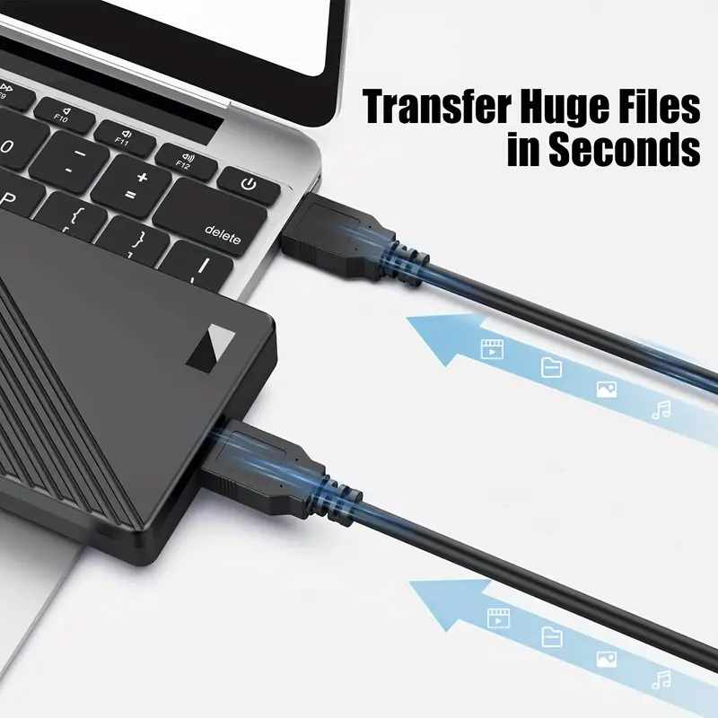 Cable USB 3.0 tipo A macho - macho 1.8 Metros Negro - imagen 3