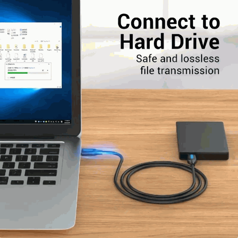 Cable USB 3.0 tipo A macho - macho 1.8 Metros Negro - imagen 1