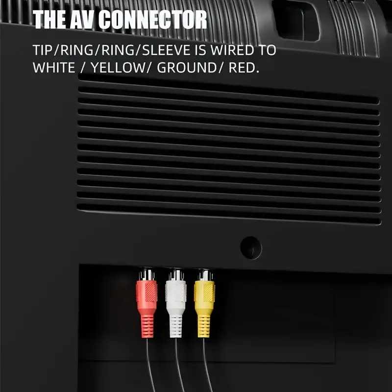 Cable de video AV Jack 3.5 Macho a RCA Macho Negro 1.50 Metros - imagen 6