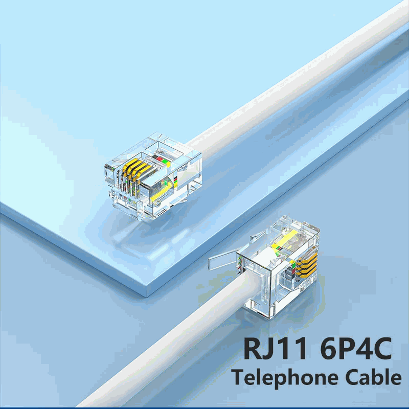 Cable de telefono RJ11 6P4C Macho a Macho Blanco 10 Metros - imagen 6