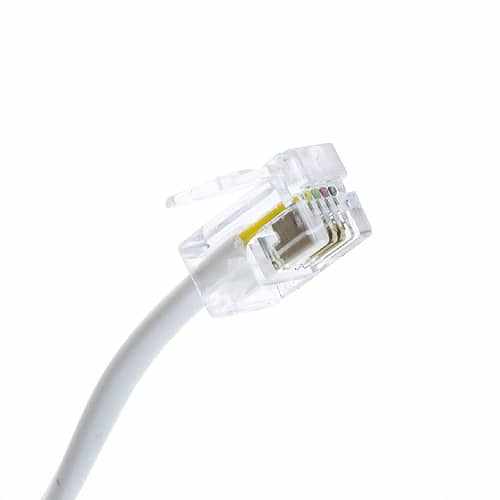 Cable telefonico espiral 4 hilos rj10 Blanco 2 Metros - imagen 4