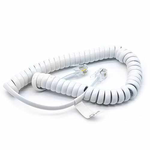 Cable telefonico espiral 4 hilos rj10 Blanco 2 Metros - imagen 5