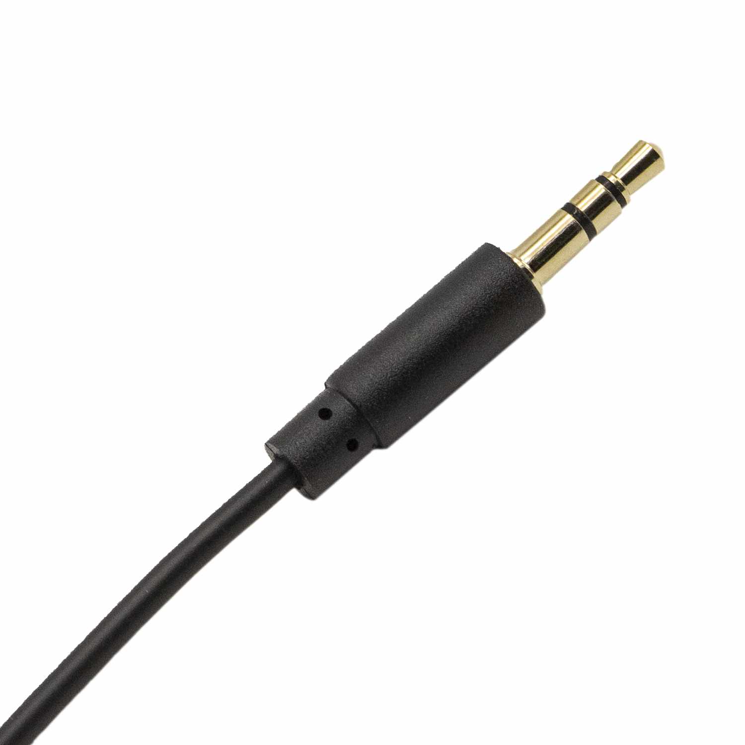 Cable de audio estereo jack 3.5 macho acodado dorado Negro 1 Metro - imagen 3