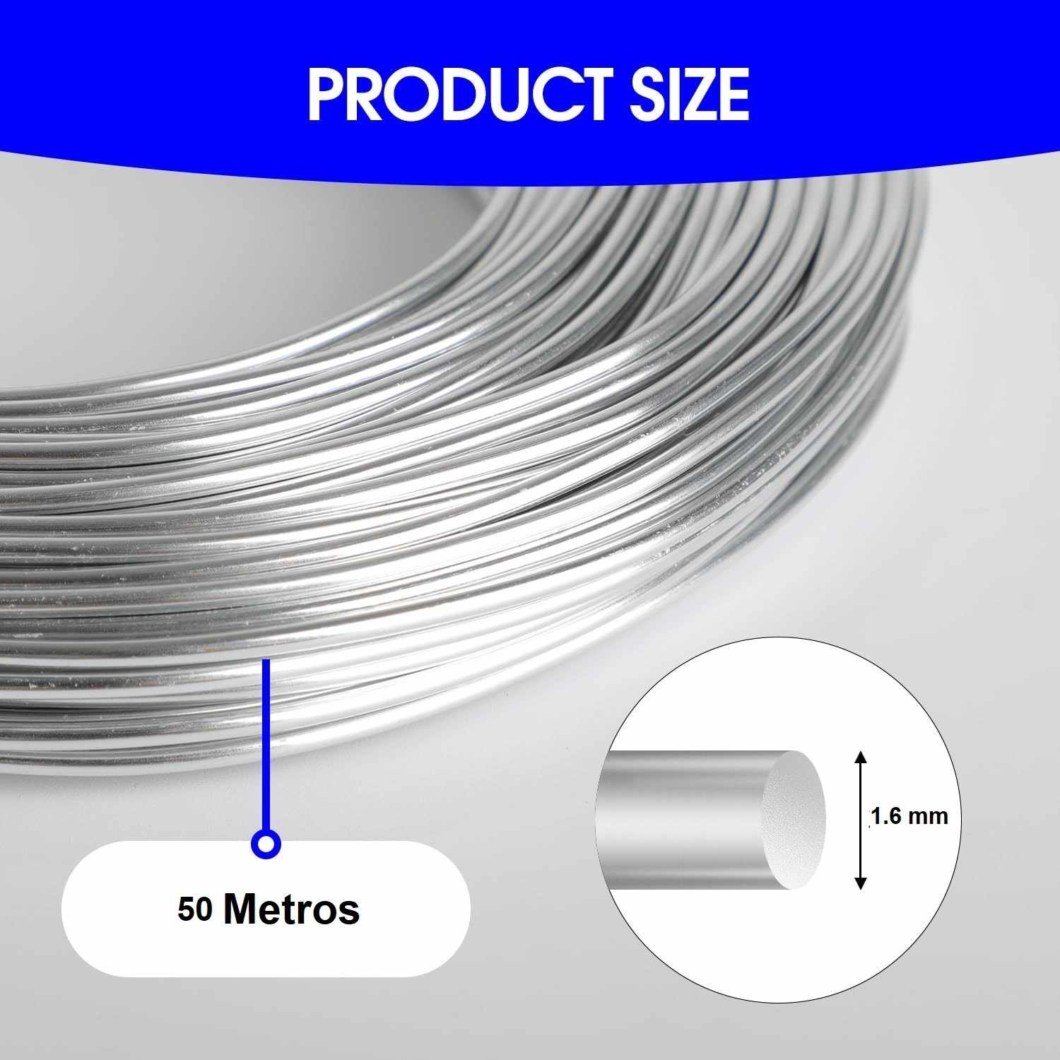 Alambre de Hierro Galvanizado Rollo 1.6 mm 50 Metros - imagen 5