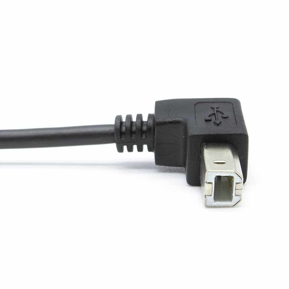 Cable USB 2.0 para impresora tipo B macho acodado 90 Negro 2 Metros - imagen 4