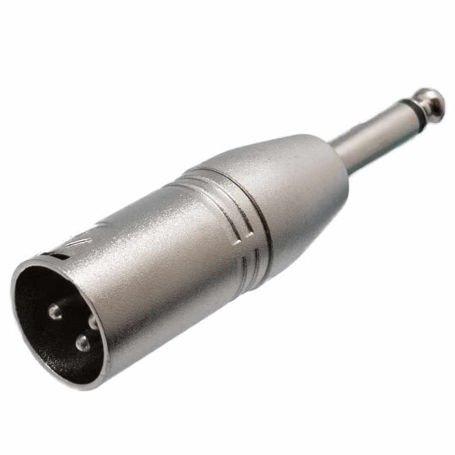 Adaptador XLR mono 3 pin macho - jack 6.35 macho - imagen 1