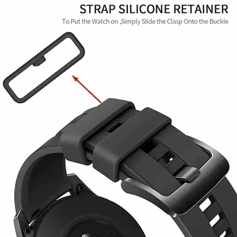 Pasador de goma para correas de reloj 16 mm Negro - imagen 3