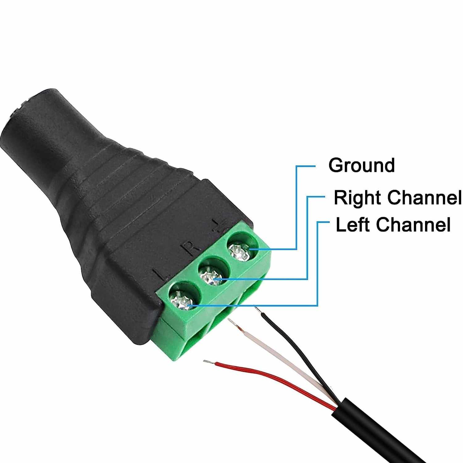 Conector Jack 3.5 mm hembra TRS terminal de tornillo 3 pin - imagen 3