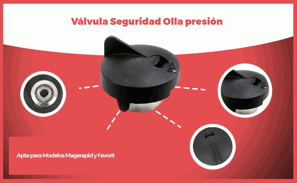 Banner - Valvula seguridad olla presion magefesa Negro