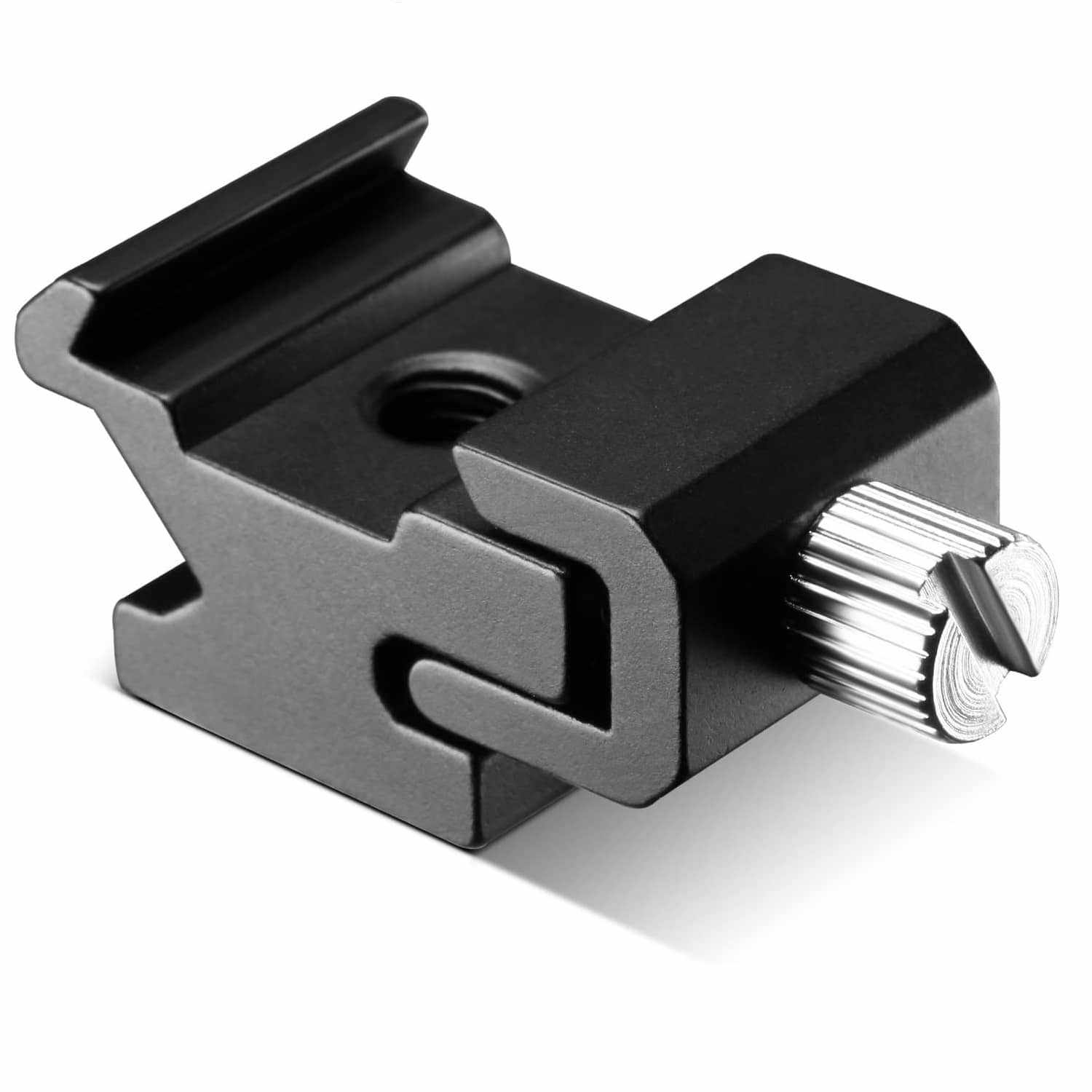 Adaptador soporte zapata flash tornillo tripde 1/4 - 20 Negro - imagen 2
