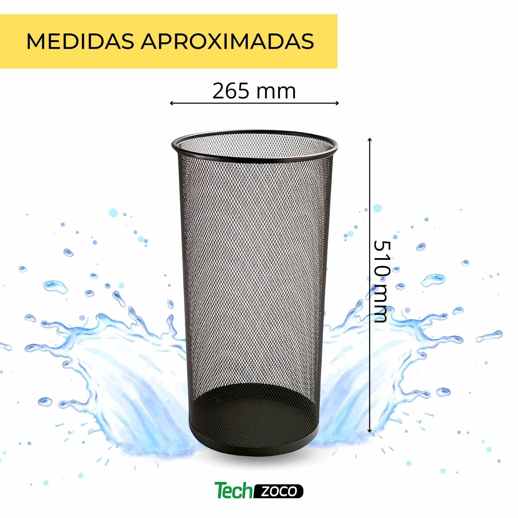 Paragüeros de Malla Metálica 50 cm Negro - imagen 4