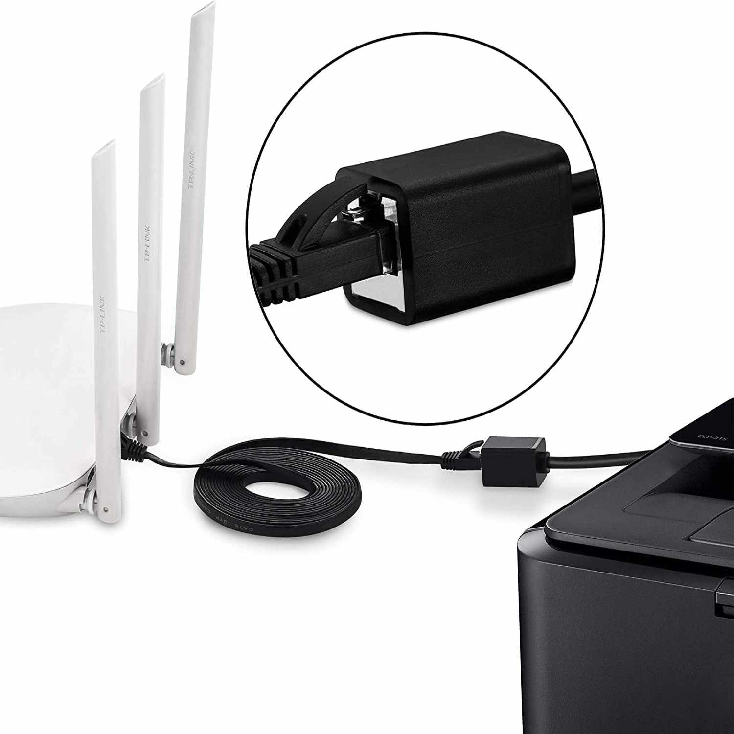 Cable extensor red UTP CAT5E macho a hembra 1 Metro Negro - imagen 3