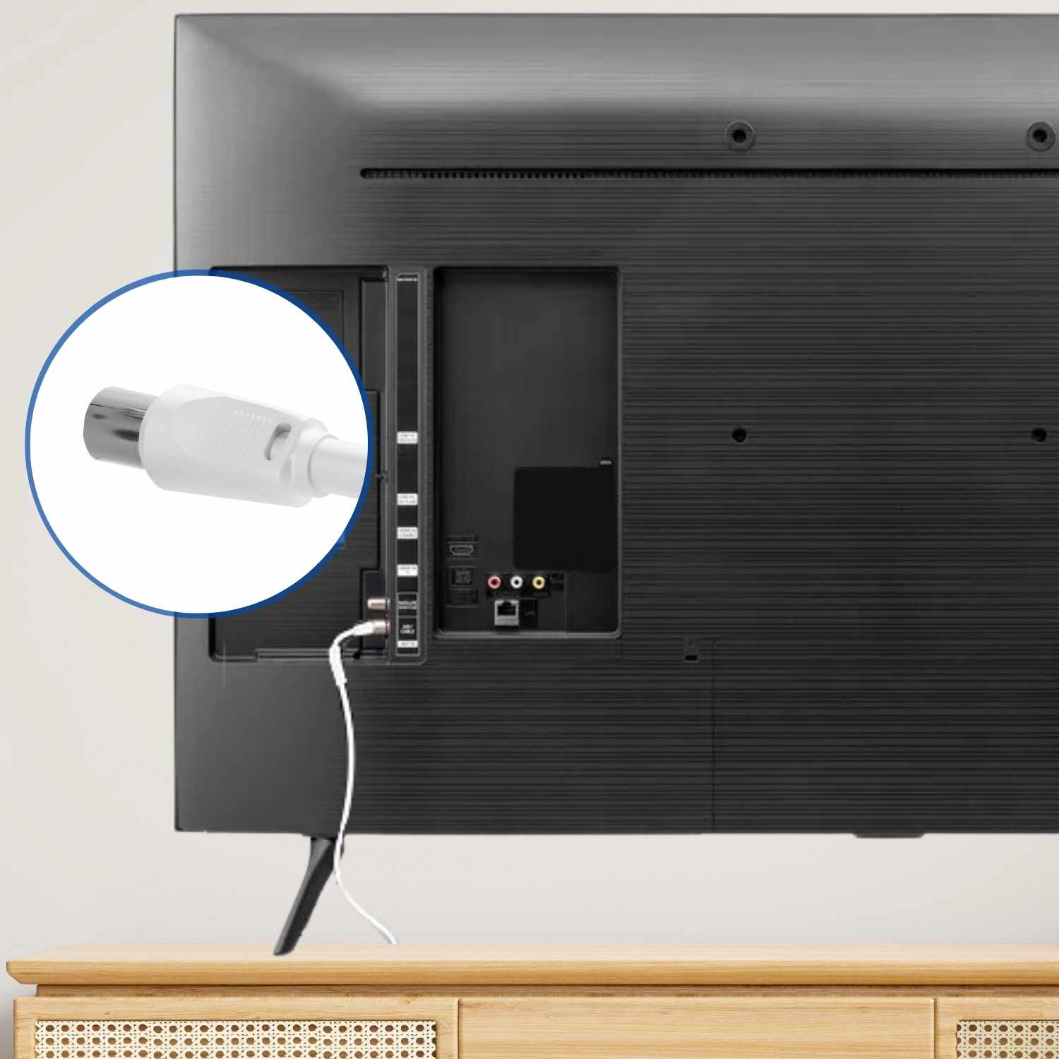 Cable antena de TV de 75 Ohm 5 Metros Blanco - imagen 7