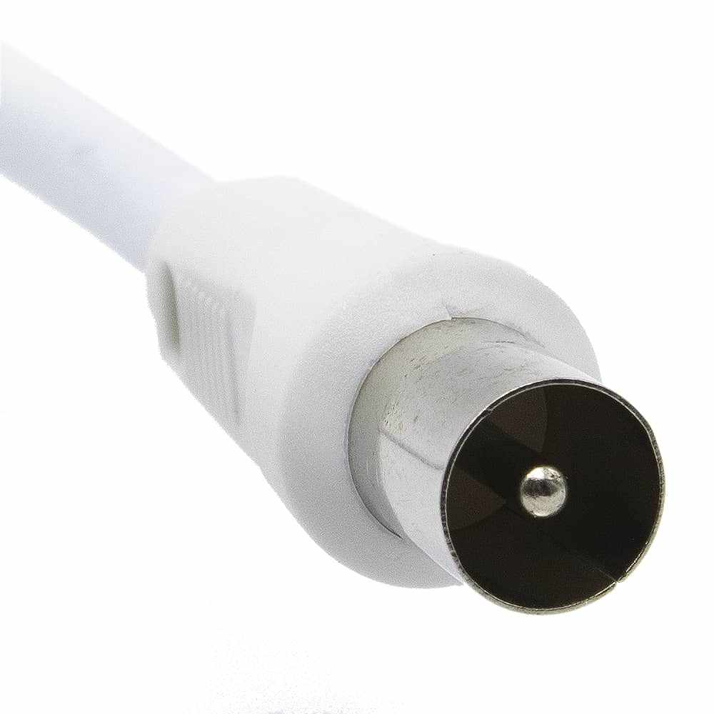 Cable antena de TV de 75 Ohm 10 Metros Blanco - imagen 2