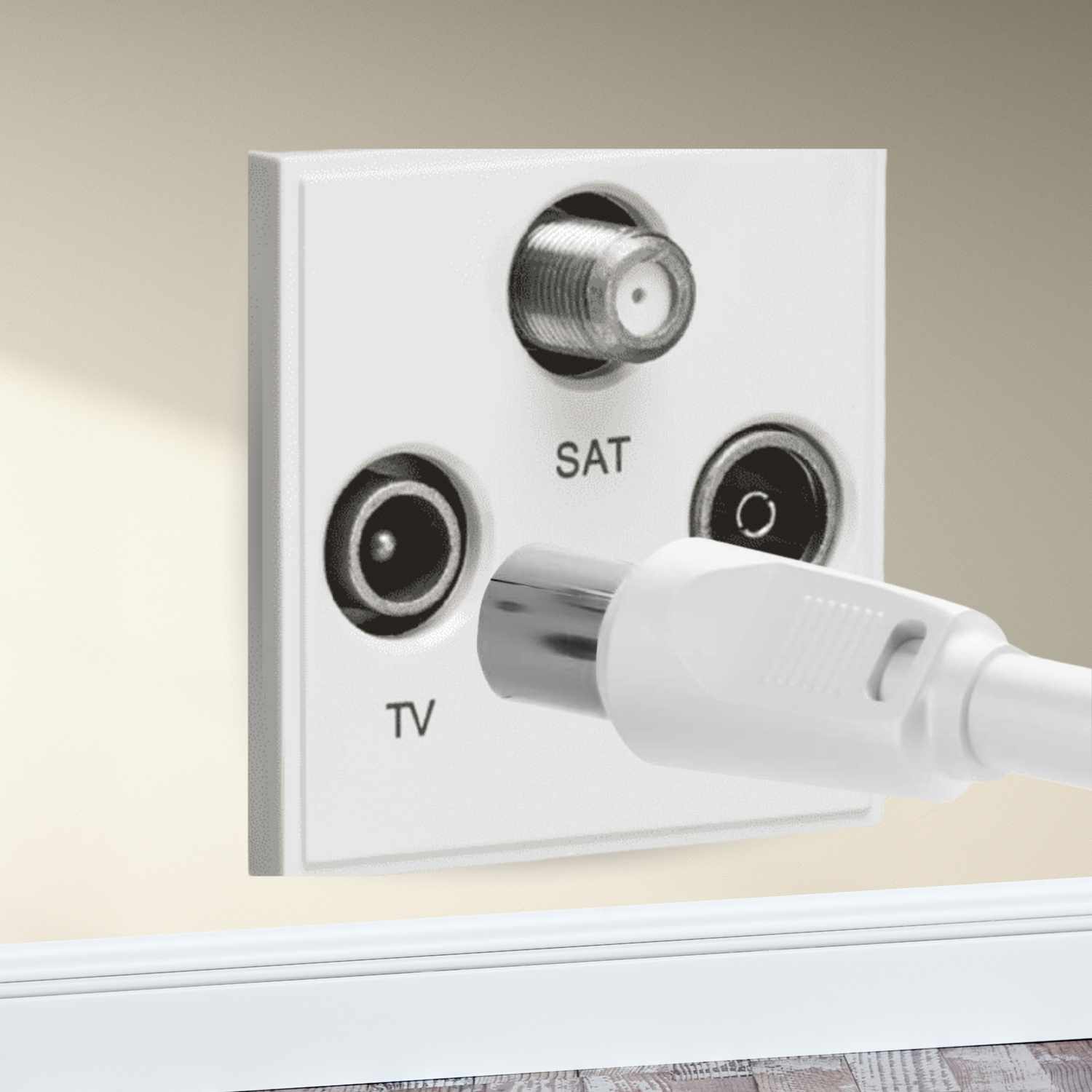 Cable antena de TV de 75 Ohm 15 Metros Blanco - imagen 6