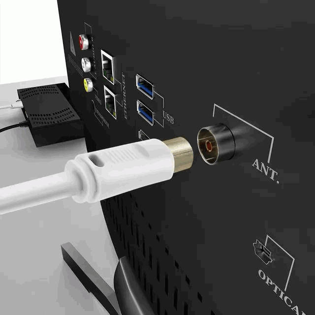 Cable antena de TV de 75 Ohm 20 Metros Blanco - imagen 3