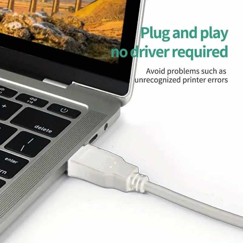 Cable USB 2.0 para impresora tipo B 1 Metro beige - imagen 5
