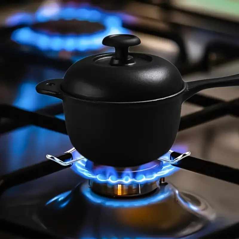 Soporte universal cocina gas acero inoxidable 130 mm Plateado - imagen 2
