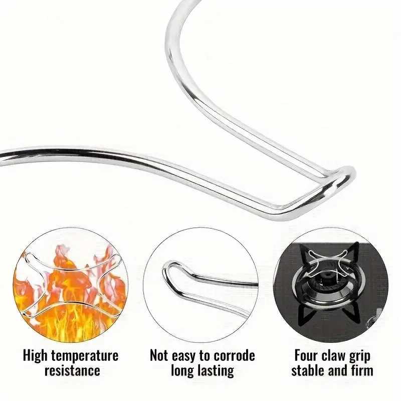 Soporte universal cocina gas acero inoxidable 130 mm Plateado - imagen 6