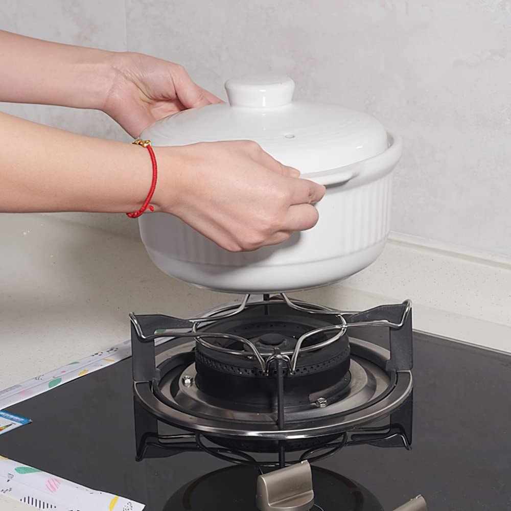 Soporte universal cocina gas acero inoxidable 130 mm Plateado - imagen 7