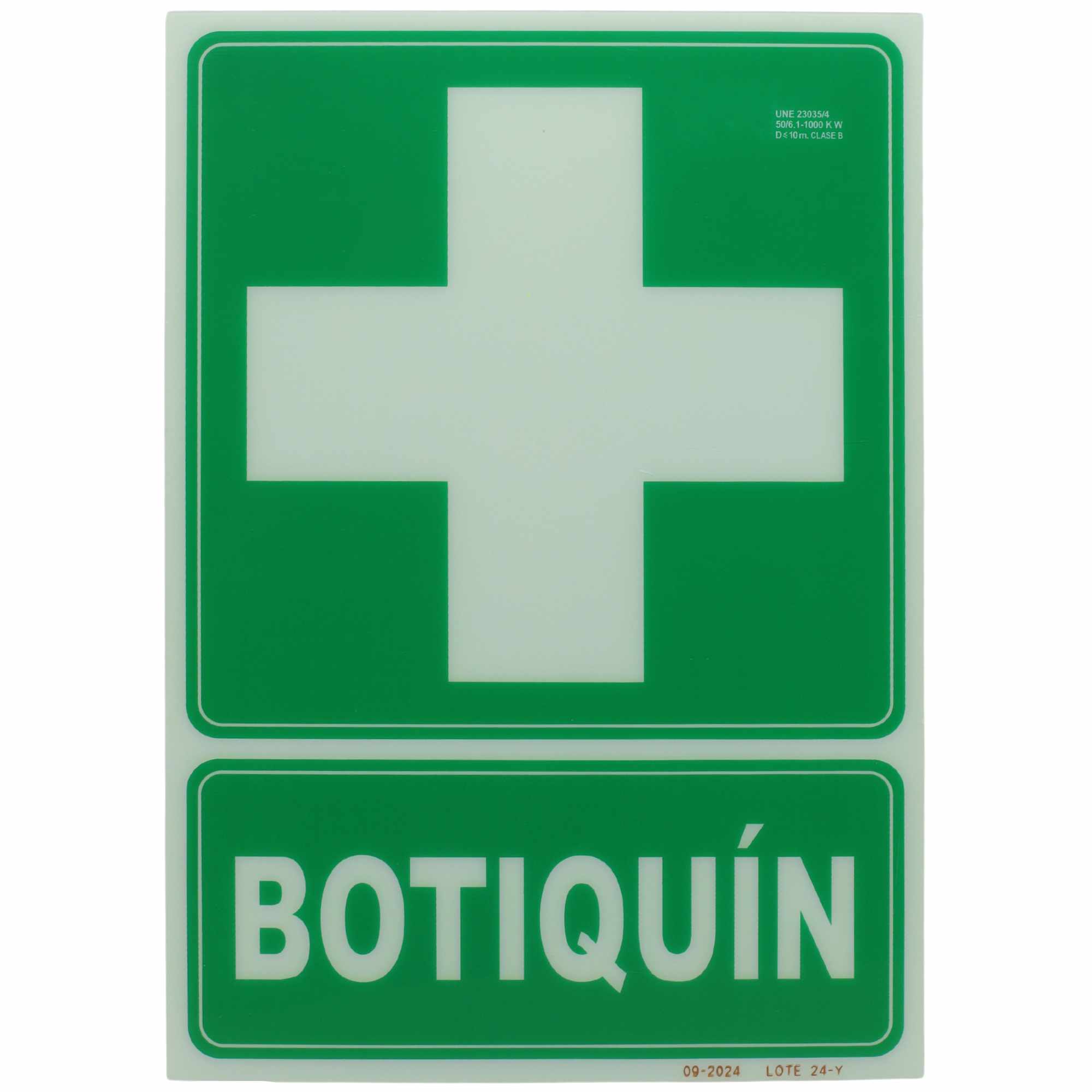 Señal Botiquin PVC 22.4 x 30cm