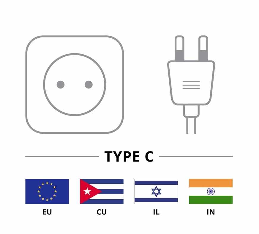Cable alimentacion con interruptor tipo C 1.5 Metros Blanco - imagen 2