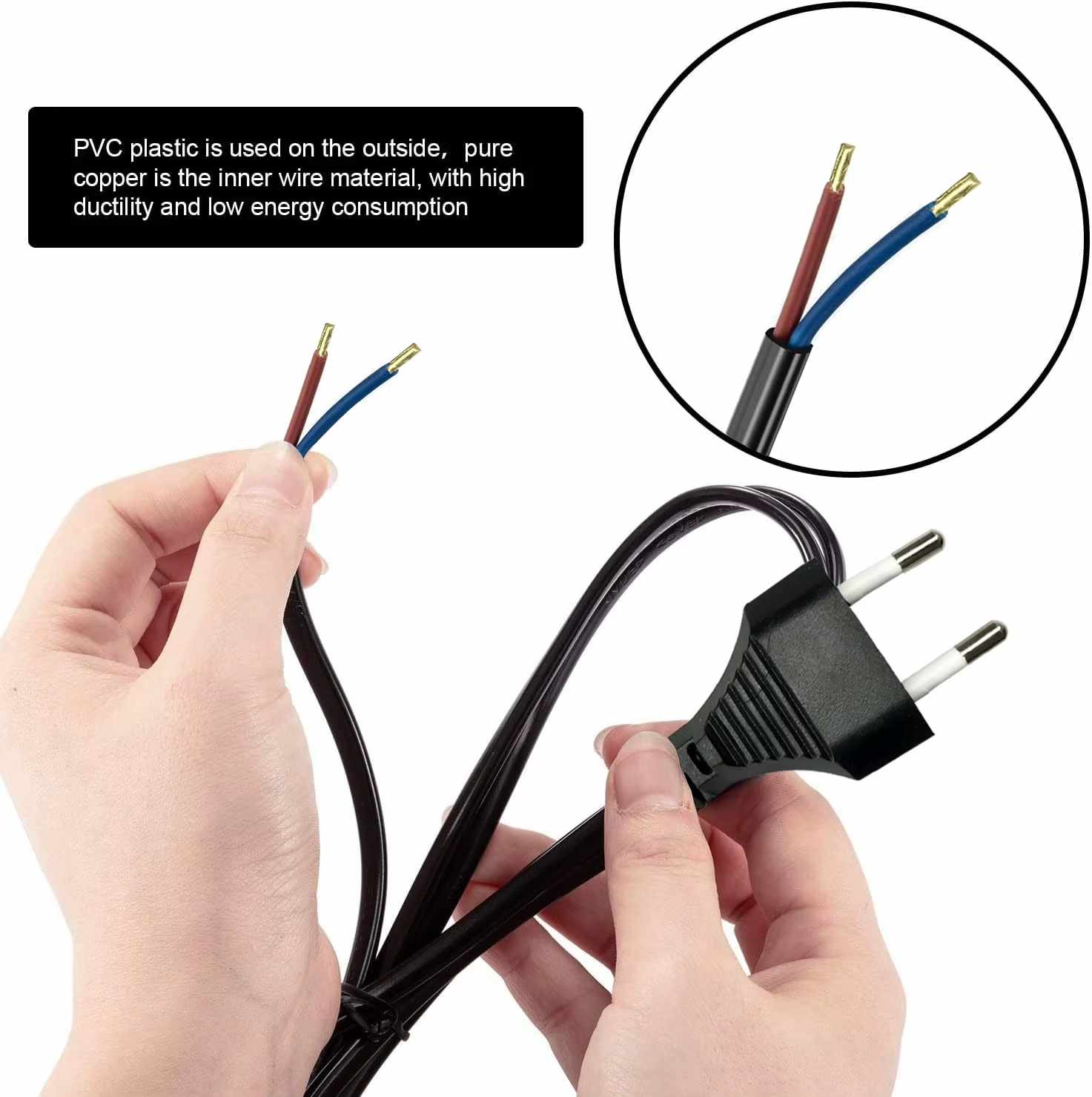 Cable alimentacion con interruptor tipo C 1.5 Metros Blanco - imagen 5