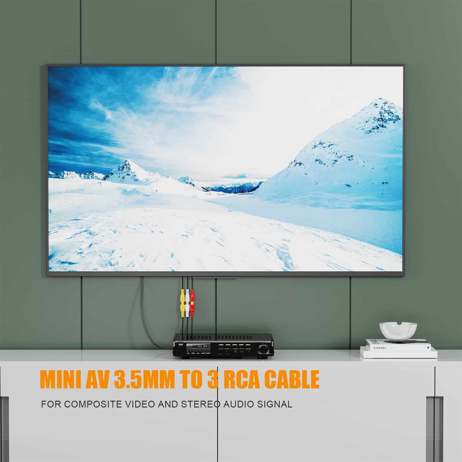 Cable de video 3x RCA hembra a 3.5 de 4 pines 15 cm - imagen 5