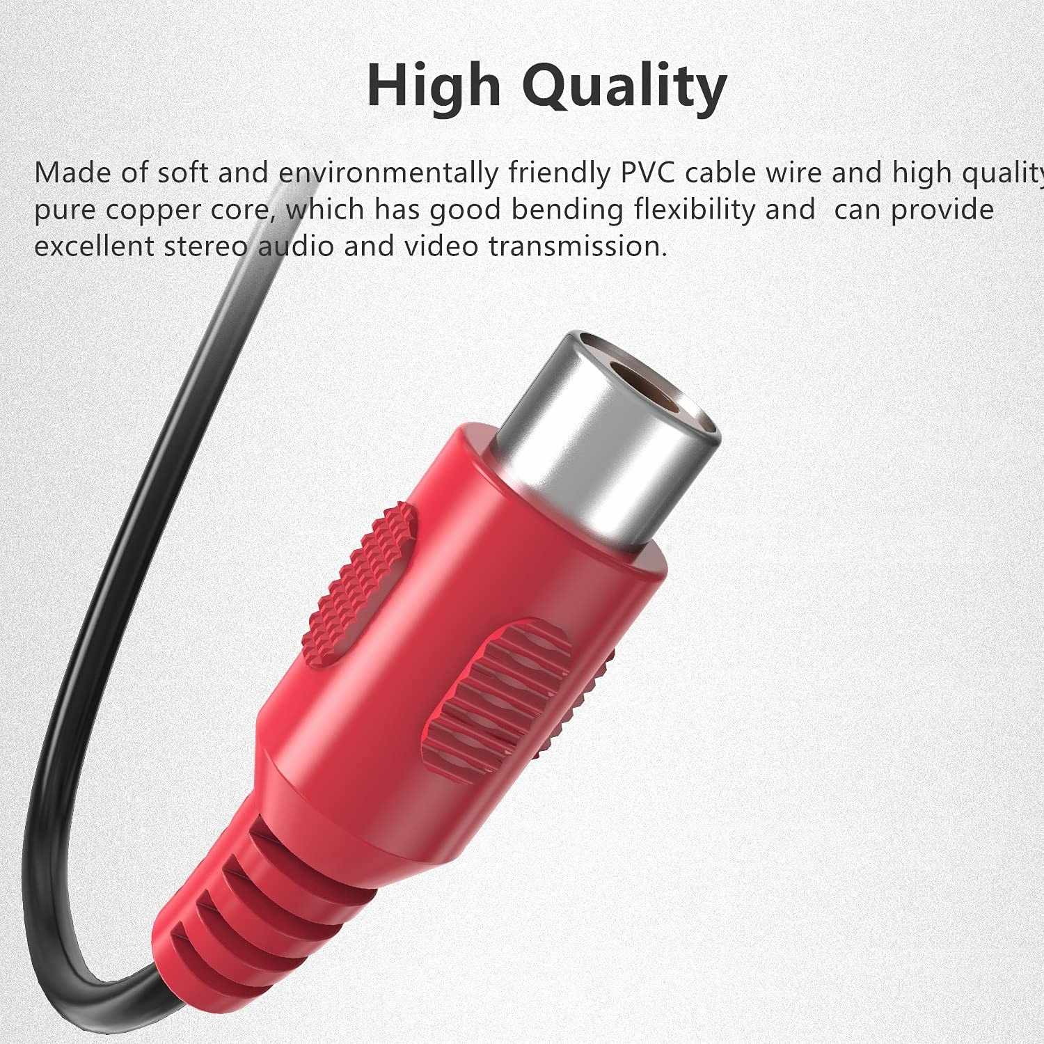 Cable de video 3x RCA hembra a 3.5 de 4 pines 15 cm - imagen 6