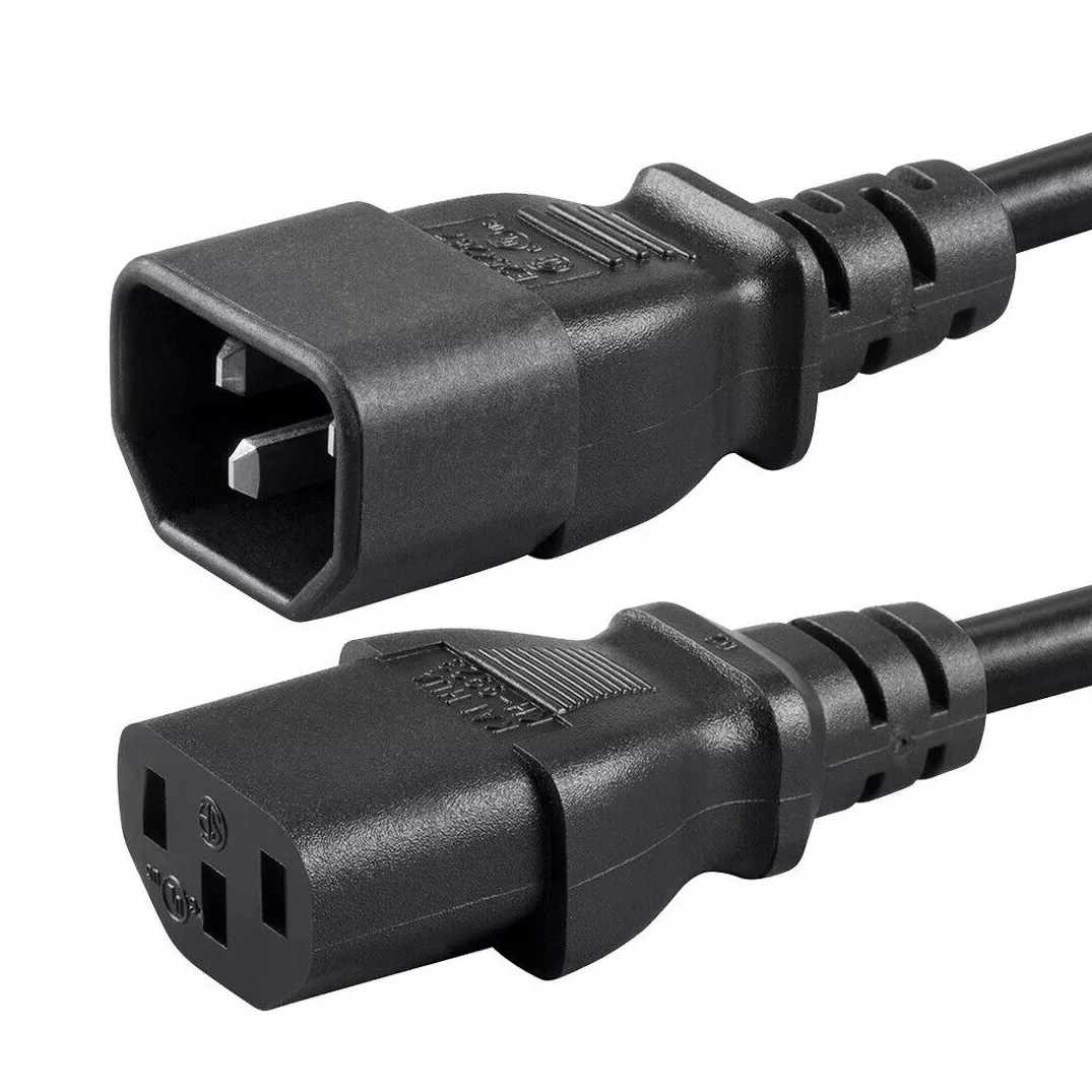 Cable de alimentacion CPU C13 a C14 Negro 1.50 Metros