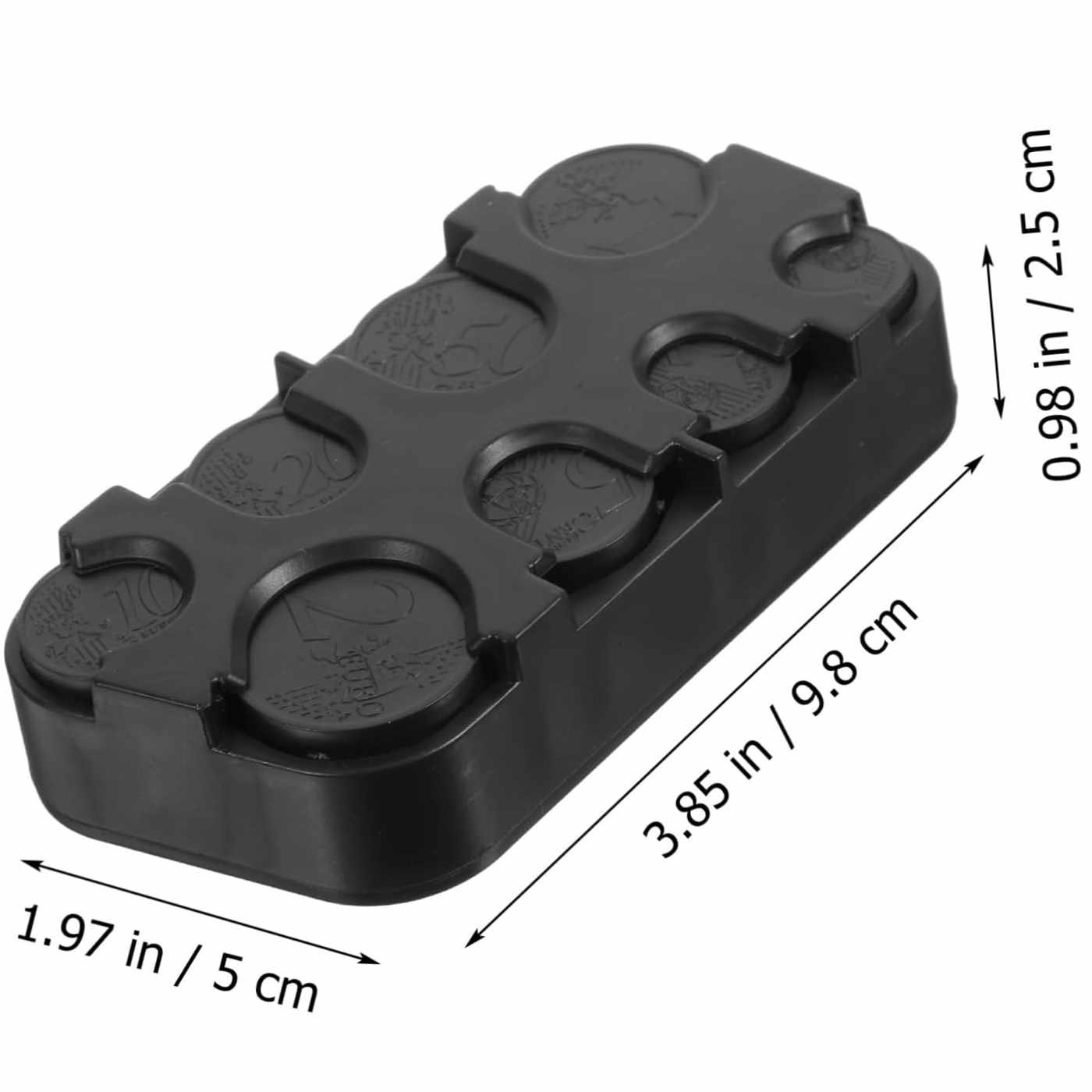 Portamonedas Compacto con clasificador de 8 monedas Negro - imagen 3