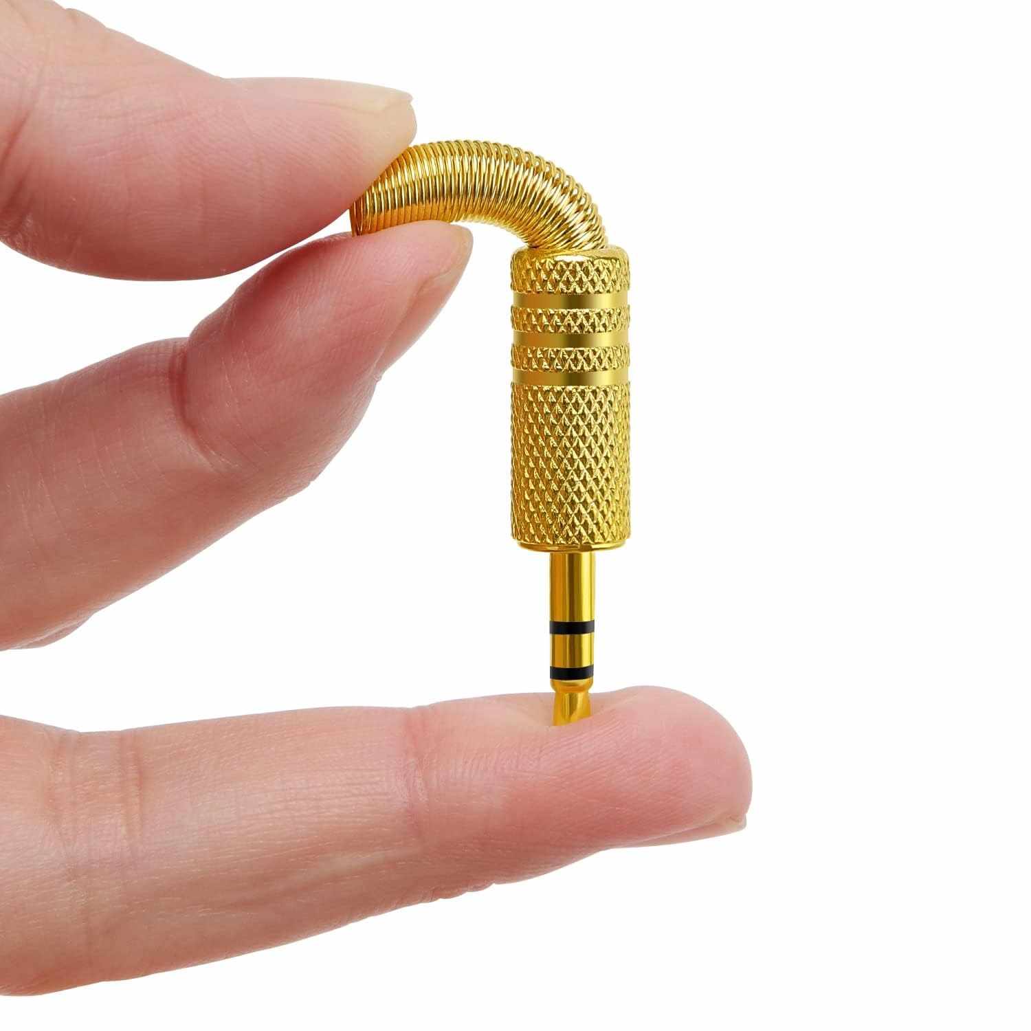 Conector audio jack macho 3.5 mm estereo Dorado - imagen 5