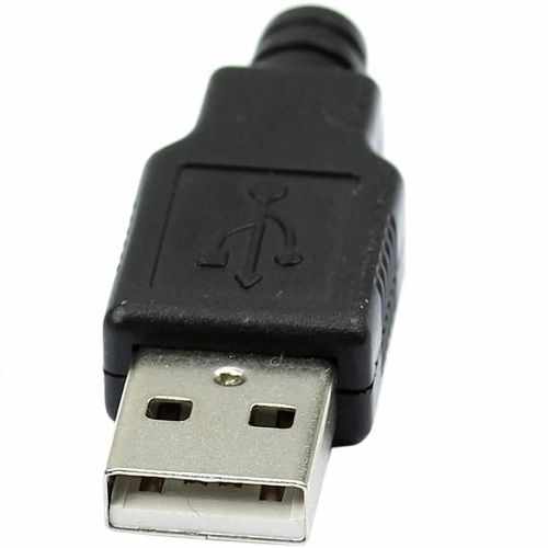 Conector USB tipo A macho soldadura 4 pin Negro - imagen 5