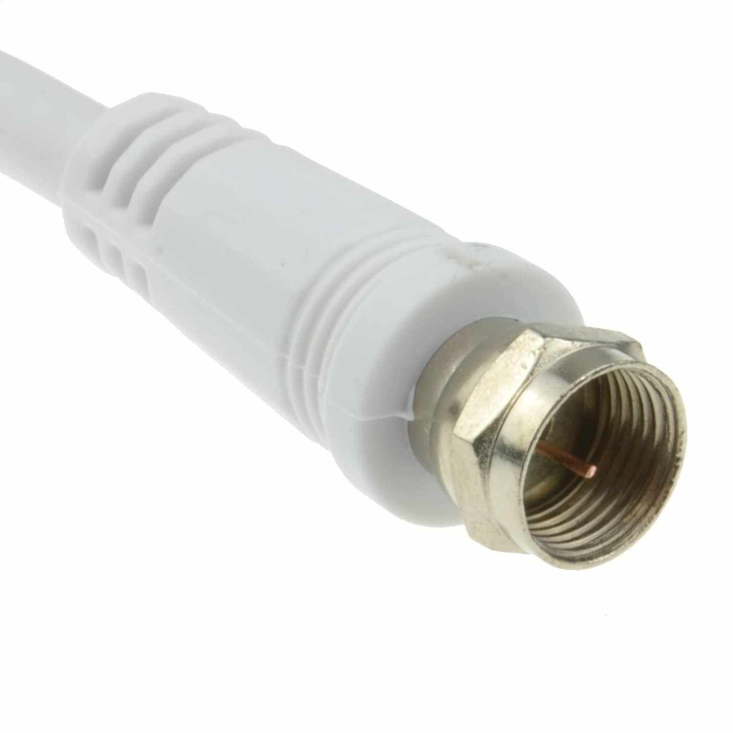 Cable antena-satelite coaxial macho - tipo f macho 75 Ohm 2.5 Metros Blanco - imagen 2