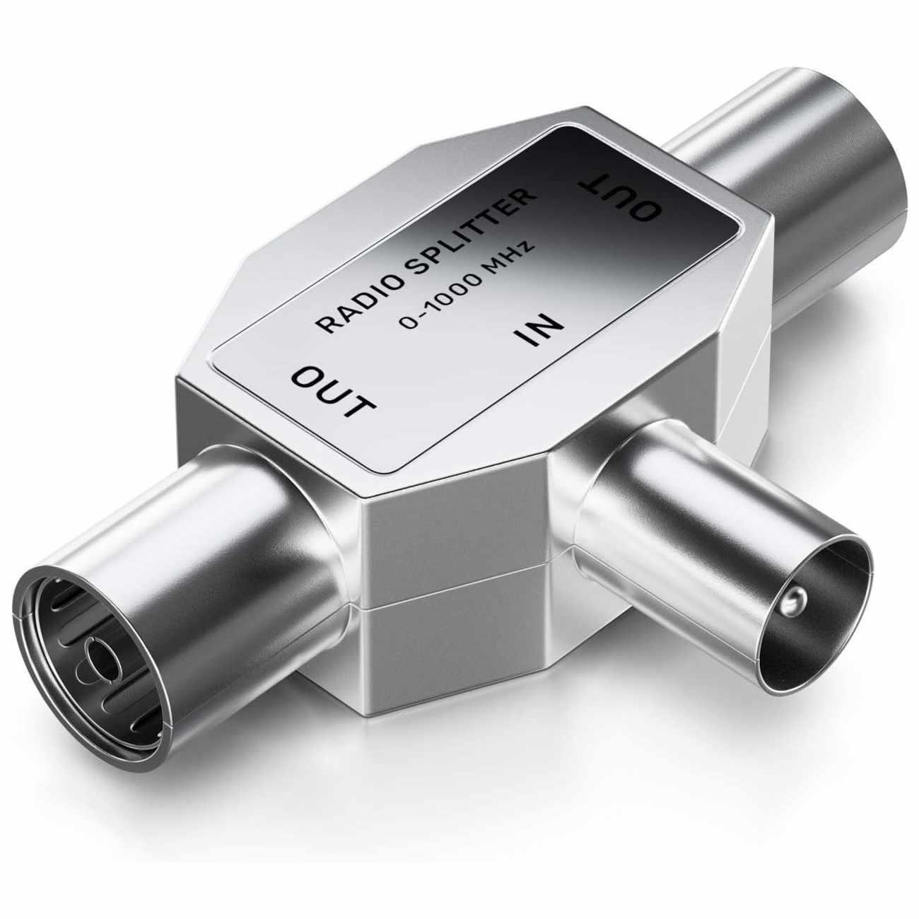 Divisor coaxial en T macho
