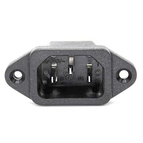 Conector de alimentacion C14 AC macho Negro 10 A - imagen 2