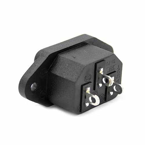 Conector de alimentacion C14 AC macho Negro 10 A - imagen 3